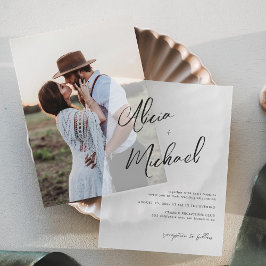 Lässige Hochzeit mit einfacher Kalligraphie