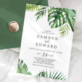 Lässige Hochzeit von Wild Tropical Palm Einladung