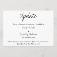 Lässige Hochzeitsankündigung "Update"