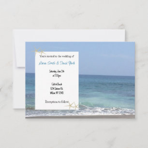 Lässige Hochzeitseinladung am Strand Einladung