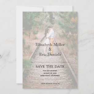 Lässige Imitate Vellum Verlobung Foto Save the Dat Date