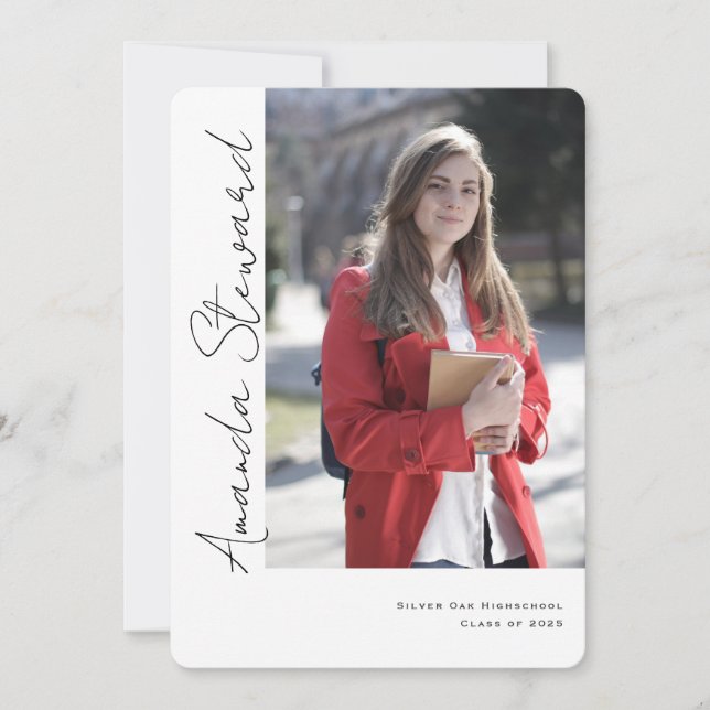 Lässige Kalligraphie-Schrift , Abschluss des moder Ankündigung (Vorderseite)