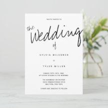 Lässige moderne Minimalistische Typografie-Hochzei