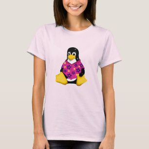 Lässige Pinguine Rosa Original T - Shirt