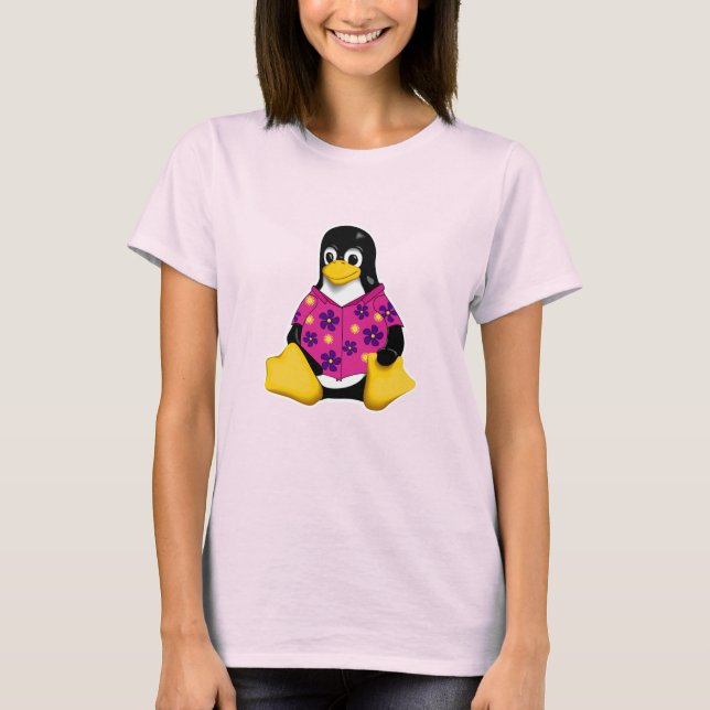 Lässige Pinguine Rosa Original T - Shirt (Vorderseite)