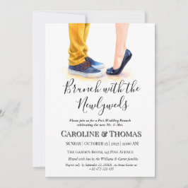 Lässige Post-Hochzeit-Brunch Moderne Kalligraphie Einladung