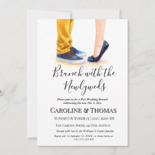 Lässige Post-Hochzeit-Brunch Moderne Kalligraphie Einladung