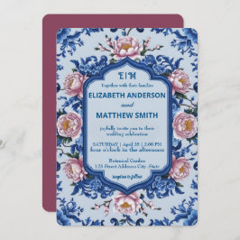 lässige romantische Hochzeit Einladung