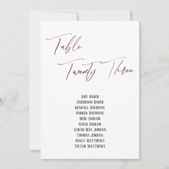 Lässige Rose Gold Table 23 Seetage (Vorderseite)