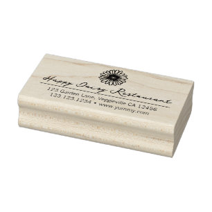 Lässige Rücksendeadresse für Logos für lange Name Gummistempel