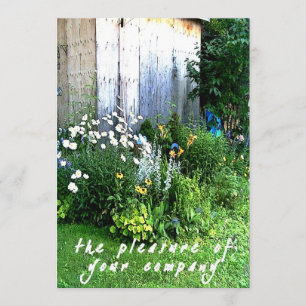 Lässige rustikale Hinterhof-Garten-Hochzeit Einladung