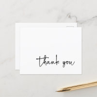 Lässige Skripttypografie Schwarz-Weiß Vielen Dank