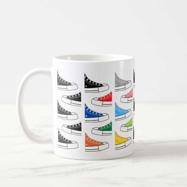 Lässige Sneakers 11 oz. Kaffee-Tee-Tasse Kaffeetasse (Links)