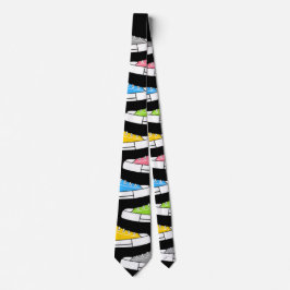 Lässige Sneakers Black Neck Tie Krawatte