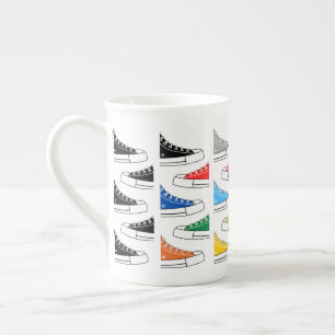 Lässige Sneakers Knochen-China-Tasse Prozellantasse