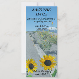 Lässige Sonnenstraße Save the Date beachten