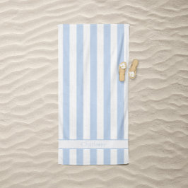 Lässige Strandstreifen in Himmelblau Strandtuch