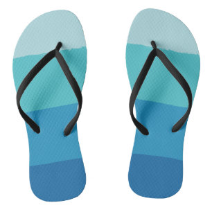 Lässige Türkis 4 Streifen Männer Flip Flops
