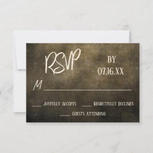 Lässige Typografie UAWG, industrielle Grunge, Lich RSVP Karte