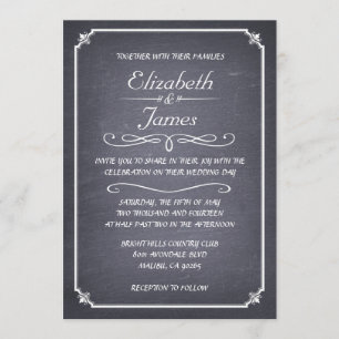 Lässige Vintage Einladung zur Hochzeit