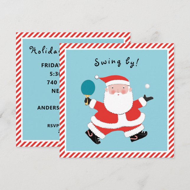 Lässige Weihnachtsfeier Einladung (Vorne/Hinten)