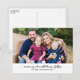 Lässige Weihnachtsfeiertage Postkarte