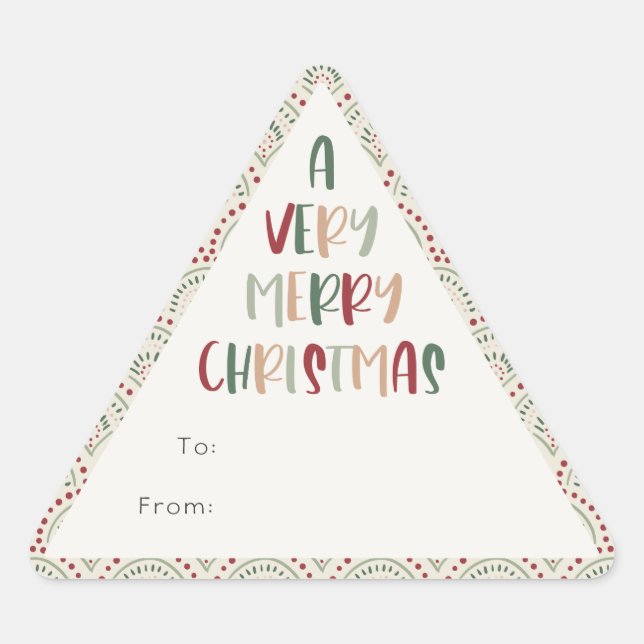 Lässige Weihnachtsgeschenke Dreieckiger Aufkleber (Vorderseite)