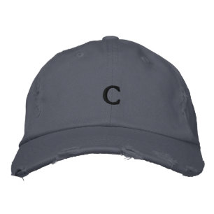 Lässiger C-Klassiker Initialer Outdoor-Stil Distre Bestickte Baseballkappe