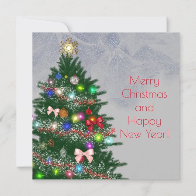 Lässiger, farbenfroher Weihnachtsbaum (Vorderseite)