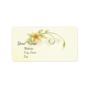 Lässiger Frühlingsfloralhochzeit-Label Adressaufkleber