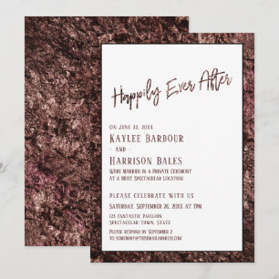 Lassiger Hand Schriftzug 'Happily Ever After' in f Einladung