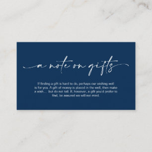 Lässiger Minimalistischer Navy-Tinte Pen, Ein Hinw Begleitkarte