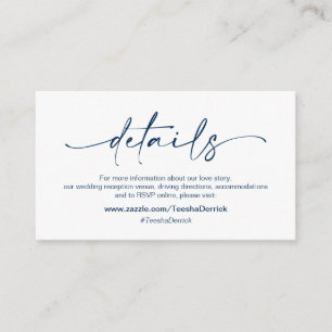 Lässiger Minimalistischer Navy-Tintenstift, Angabe Begleitkarte