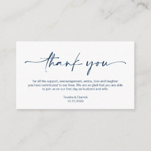 Lässiger Minimalistischer Navy-Tintenstift, Hochze Begleitkarte