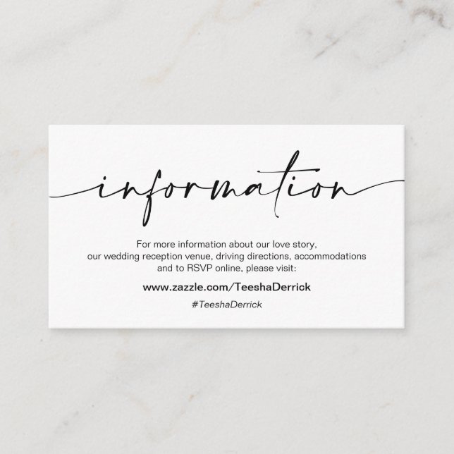 Lässiger Minimalistischer schwarzer Farbpinsel, An Begleitkarte (Vorderseite)