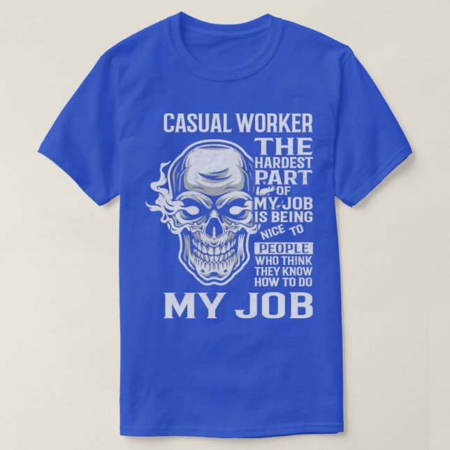 Lässiger Mitarbeiter T-Shirt (Design vorne)