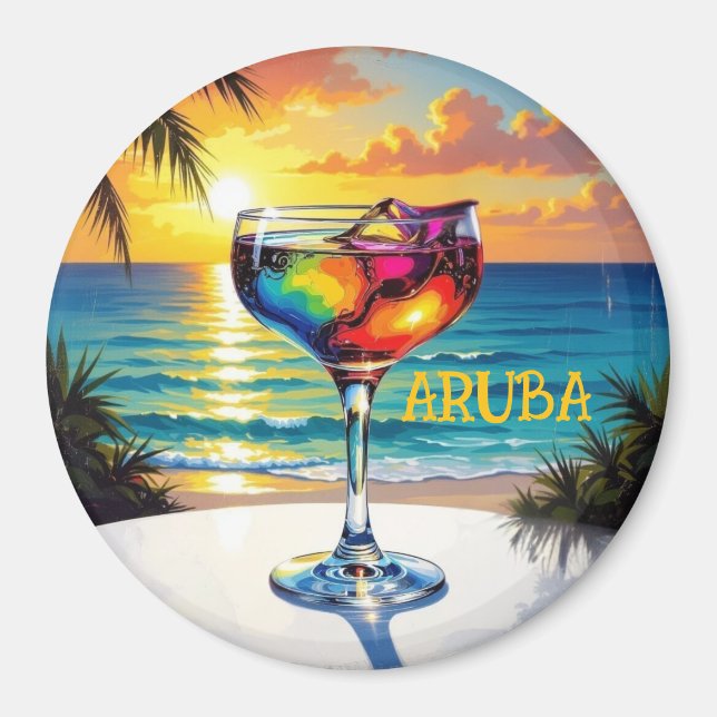 Lässiger Nachmittag in Aruba Magnet (Vorne)
