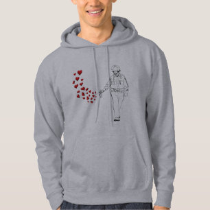 Lässiger Pfeffer-Spray-Polizist mit Herzen Hoodie