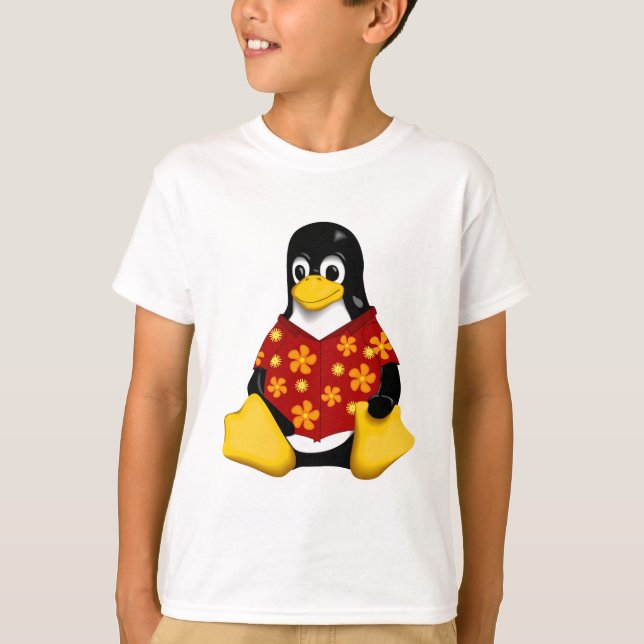 Lässiger Tux T-Shirt (Vorderseite)