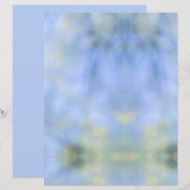 Lässiges Abstrakt-blaugelbes Muster-Junk-Journal (Vorne/Hinten)