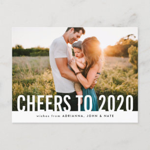 Lässiges Beifall für 2020 Modernes Script Holiday  Feiertagspostkarte