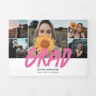 Lässiges Brush-Foto Tri-Fold-Ankündigung Dreifach Gefaltete Ankündigung
