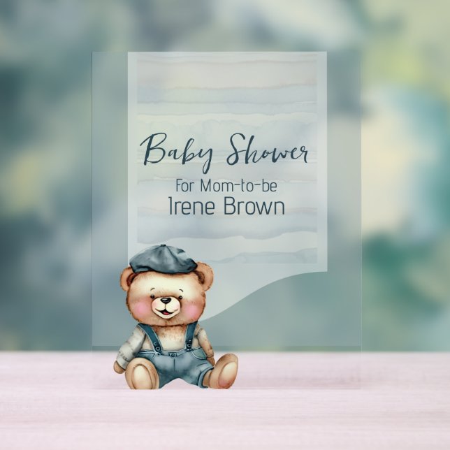 Lässiges Charming Baby Dusche Thema Akryllische Be Acrylschild (Neutral)