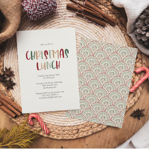 Lässiges festes Weihnachtsfest Einladung