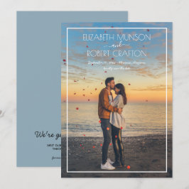 Lässiges Foto Hochzeit speichert das Datum Save The Date