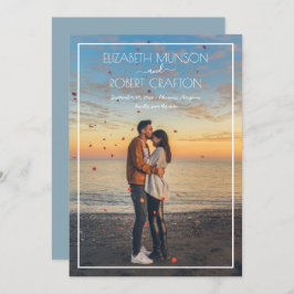 Lässiges Foto Hochzeit speichert das Datum Save The Date