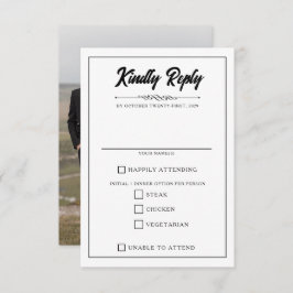 Lässiges Foto RSVP Karte