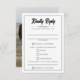 Lässiges Foto RSVP Karte