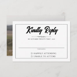 Lässiges Foto RSVP Karte