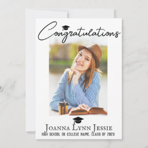 lässiges Gratulationsskript Graduate Foto Karte